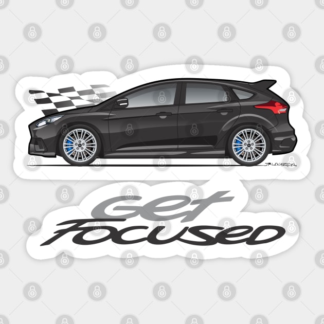 Get Focused (Black) Sticker by JRCustoms44